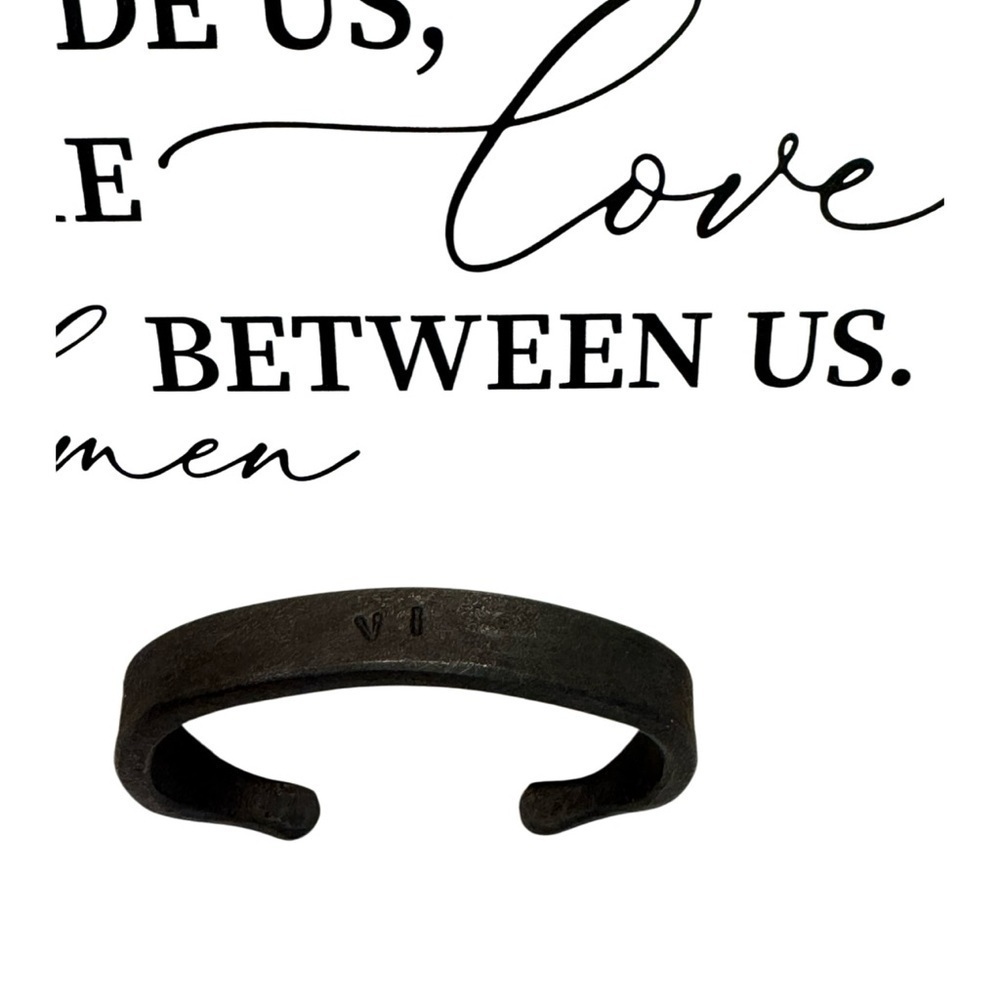 Ladies Hand-Forged Iron Cuff Bracelet – Size 8 | VI | 6-Year Anniversary Gift